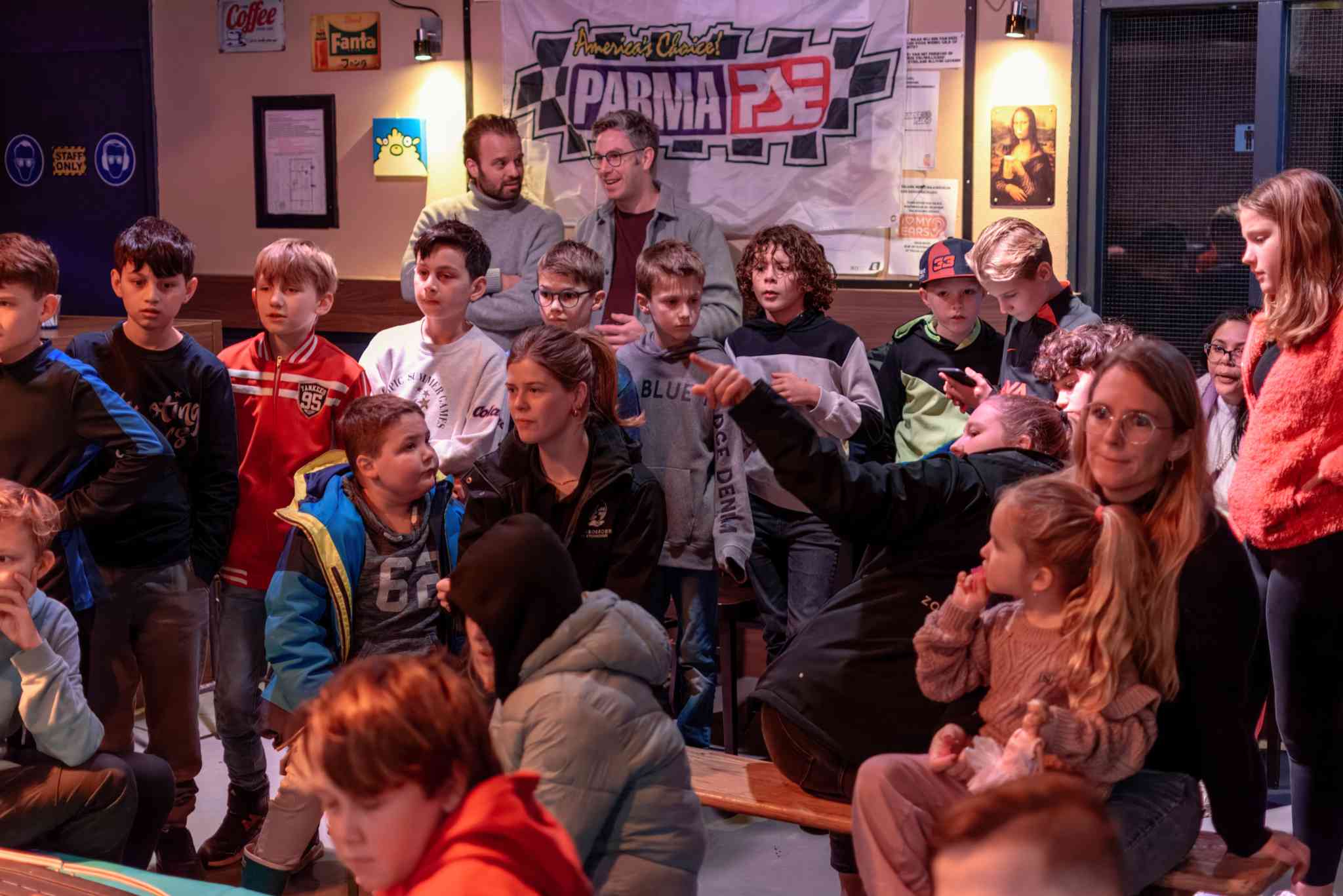 Training van de deelnemers op zaterdag
